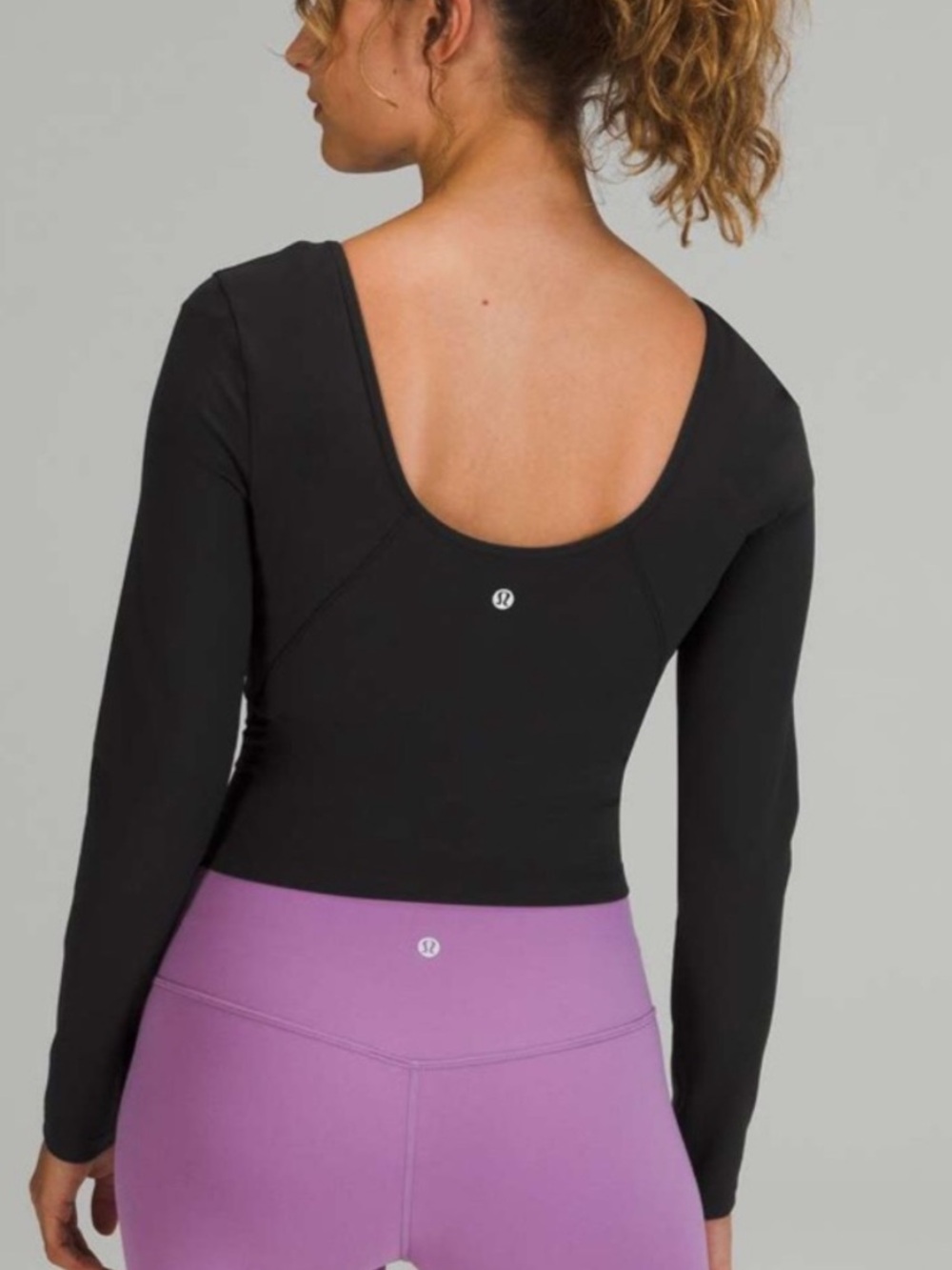 Lululemon Align V-Neck Long-Sleeve Shirt in Black - Size 0